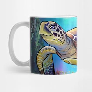 Turtle under the ocean Mug